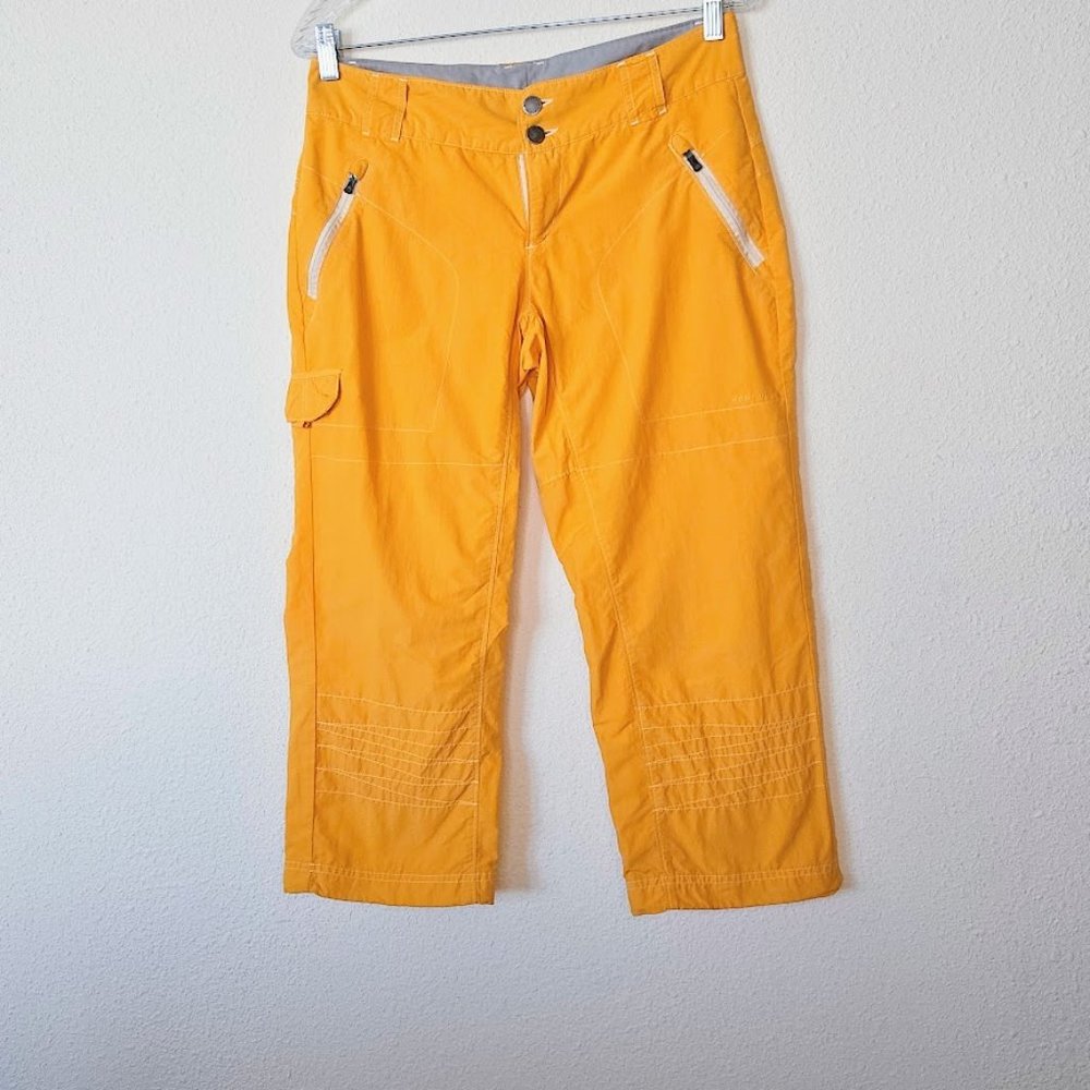 COLUMBIA TITANIUM Omni Dry Hiking Capri Orange Women's Lightweight Size 6 - Picture 1 of 7